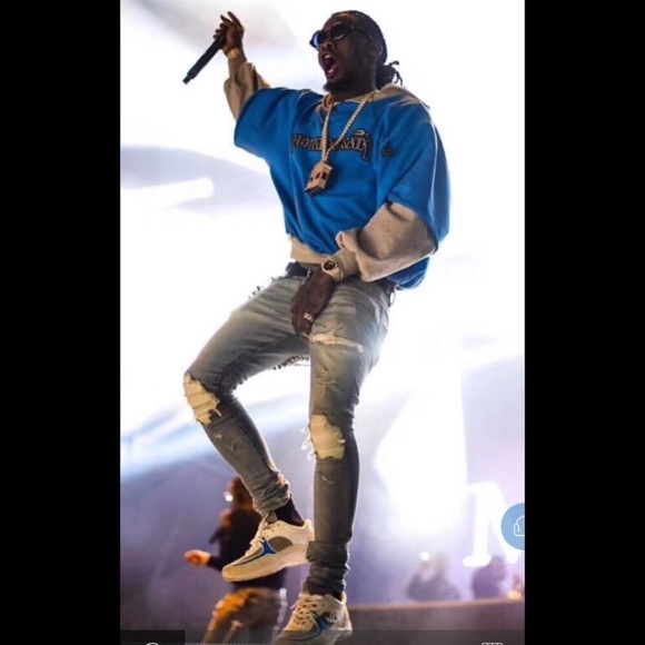 Amiri mens MX1 biker patch jeans - Picture 2 of 6